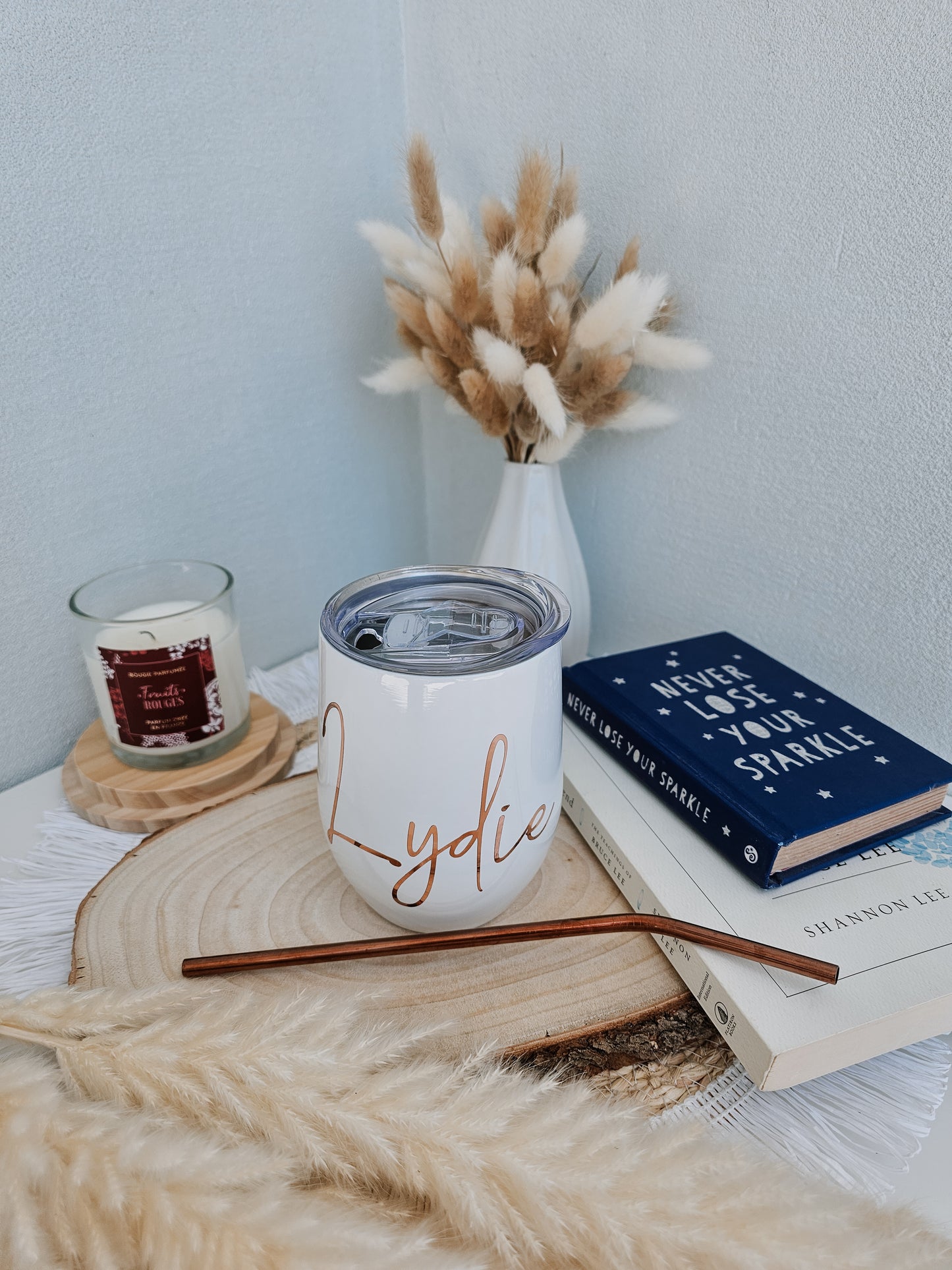 Personalised Wine Tumbler (Straw included!)