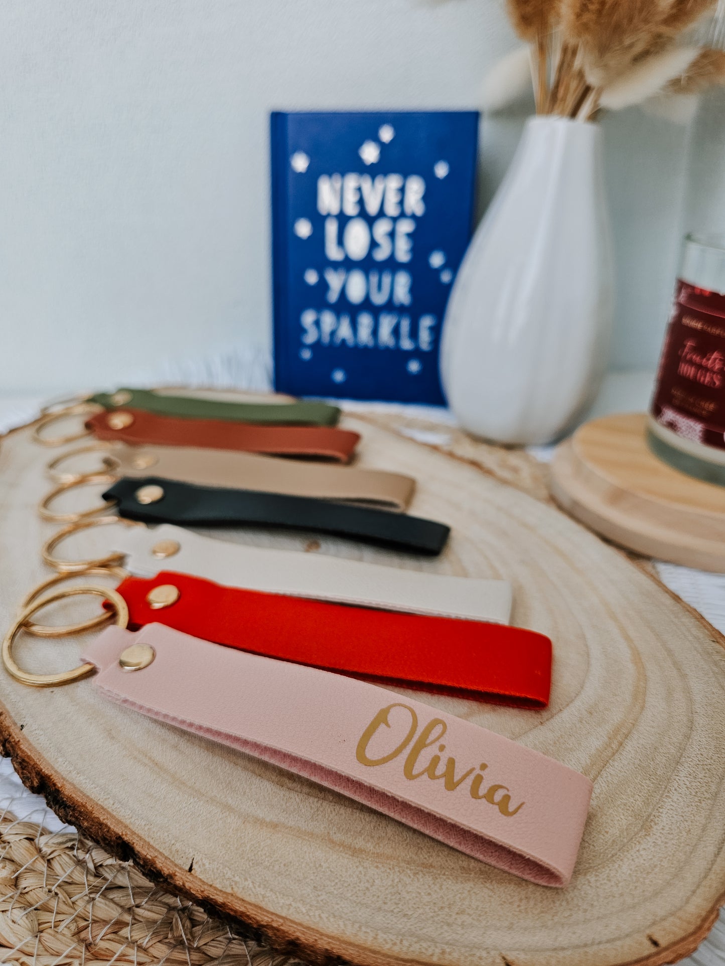 Personalised Leather Keyring