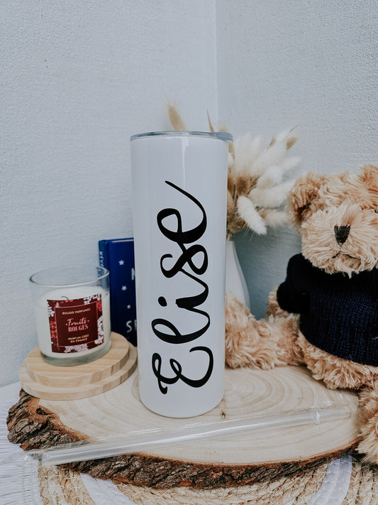 Personalised large tumbler (with straw!)